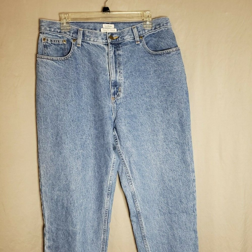Women's LL Bean Original Fit Relaxed Straight Leg Jeans 16R